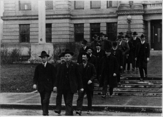 Leaving the Courthouse