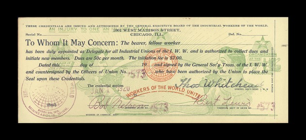 IWW Credentials