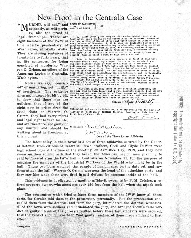 New Proof in the Centralia Case