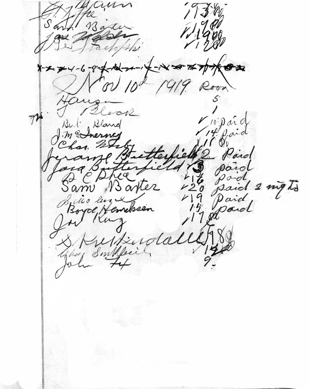 Roderick Hotel Register