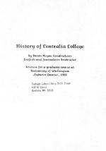 History of Centralia College 1919 to 1988 and beyond