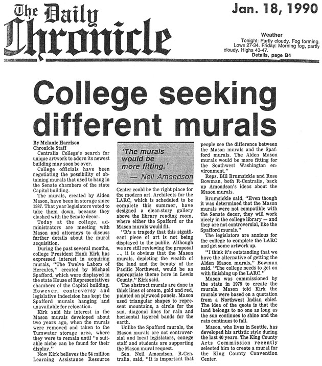 College seeking different murals