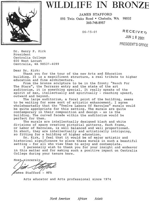 [Letter from James Stafford to Henry Kirk]