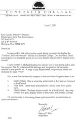 [Letter from Henry Kirk to Kris Tucker]
