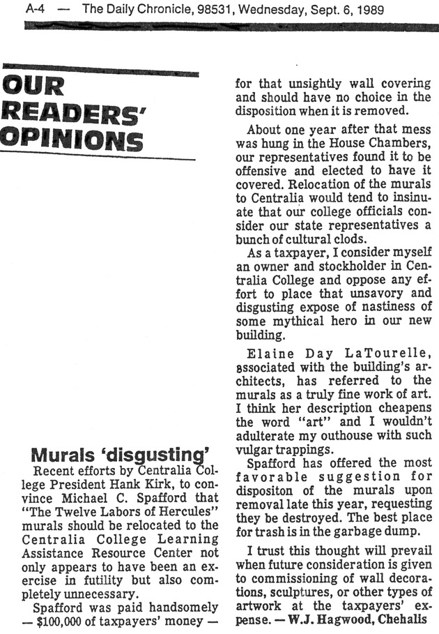 Murals 'disgusting'