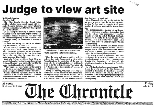 Judge to view art site