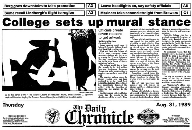 College sets up mural stance