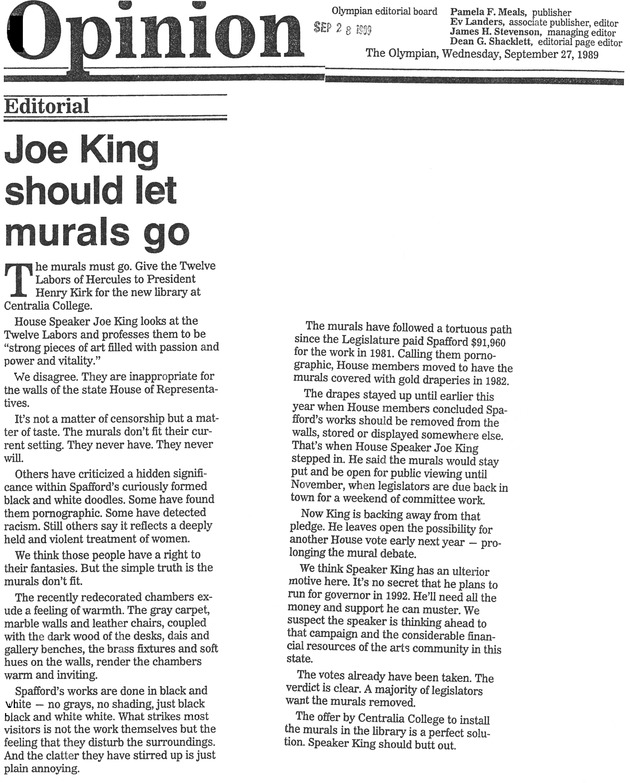 Joe King should let murals go