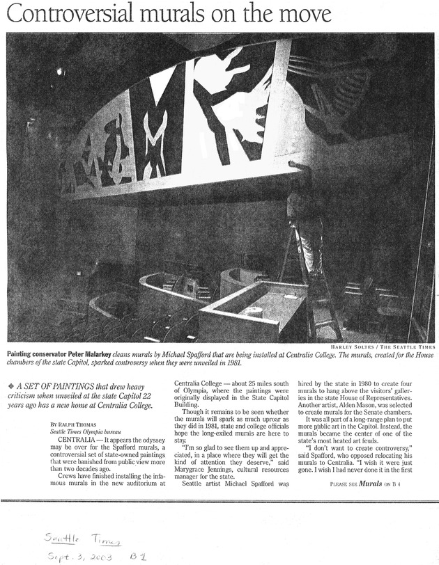 Controversial murals on the move
