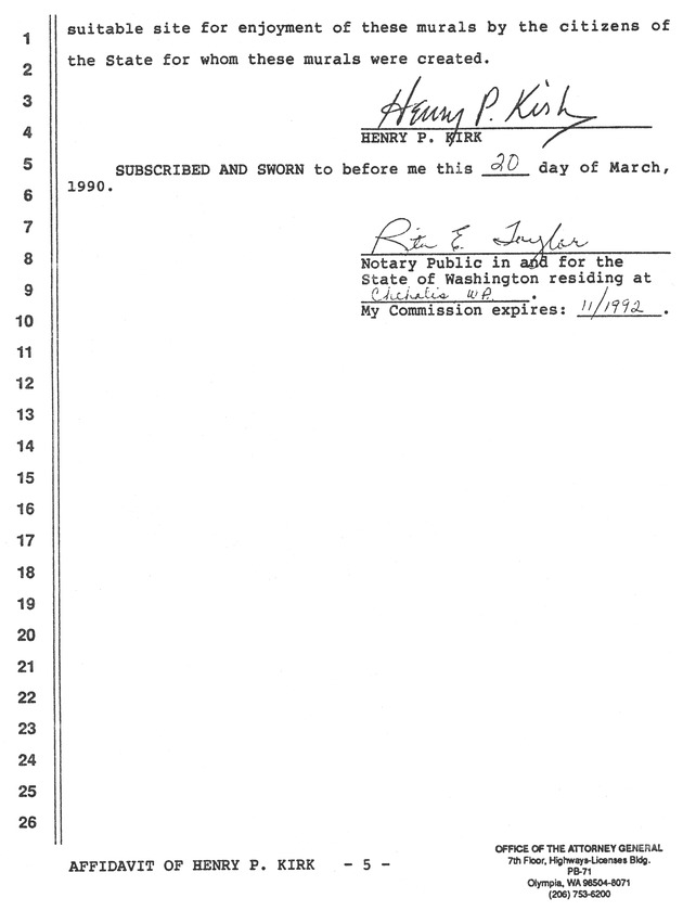 murals0046e - Affidavit of Henry P. Kirk