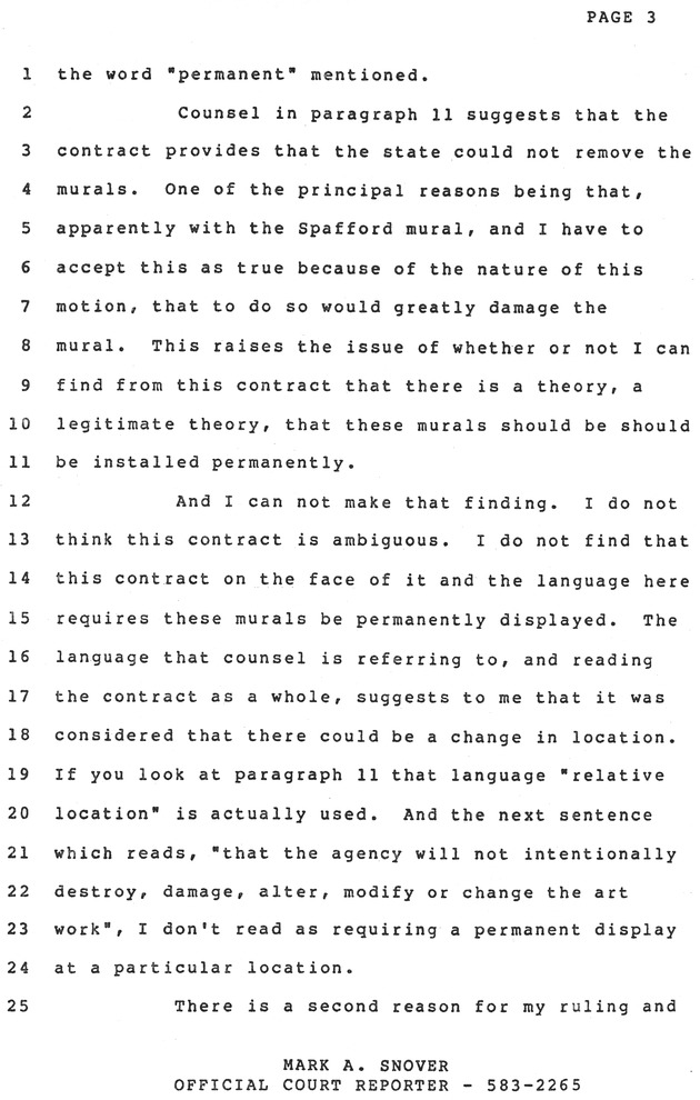 murals0057c - Oral decision on summary judgment motion