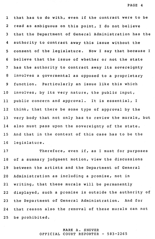 murals0057d - Oral decision on summary judgment motion