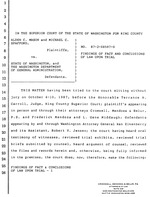 Findings of fact and conclusions of law upon trial