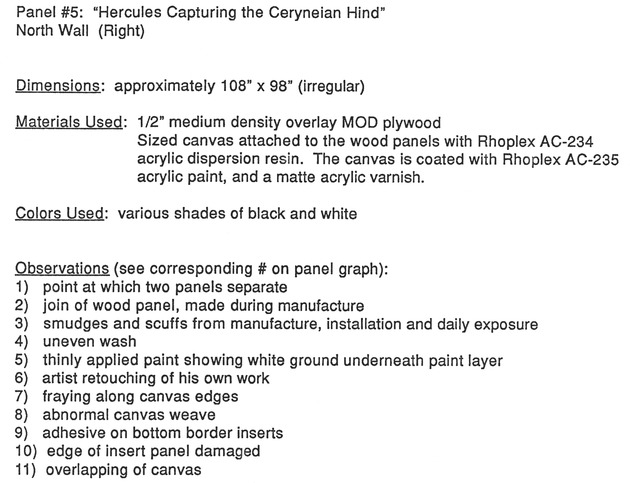 murals0156i - Diagrams, descriptions, and specifications for Spafford Mural panels