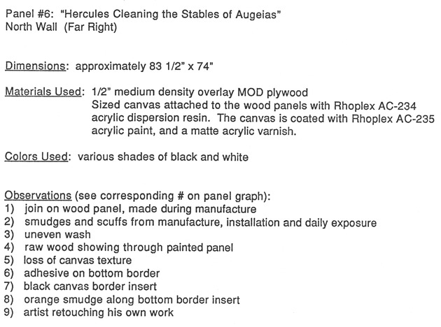 murals0156k - Diagrams, descriptions, and specifications for Spafford Mural panels