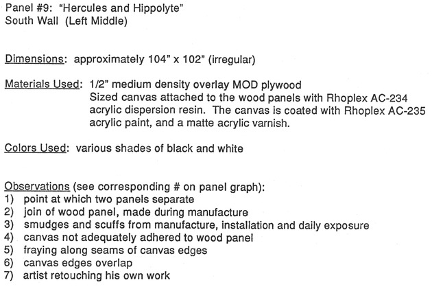 murals0156q - Diagrams, descriptions, and specifications for Spafford Mural panels
