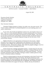 [Letter from Henry Kirk to Governor Booth Gardner]