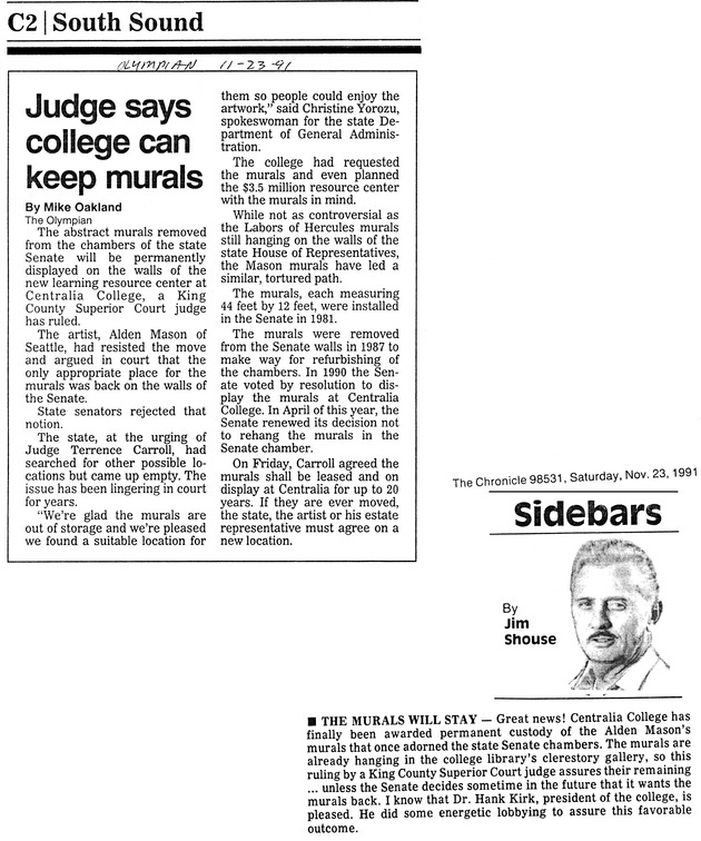 Judge says college can keep murals