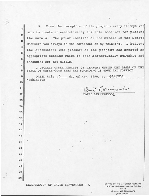 David Leavengood-005 - Declaration of David Leavengood