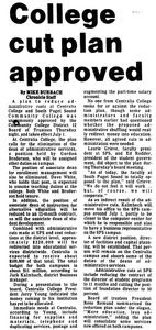 College cut plan approved