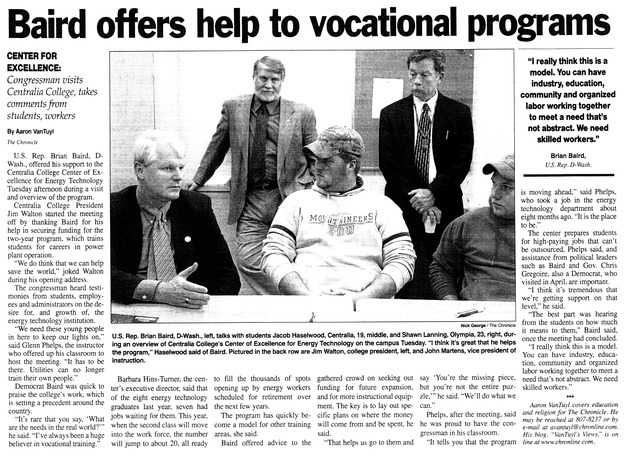 Baird offers help to vocational programs