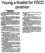 Young a finalist for FSCC position