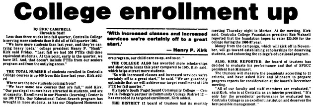 College enrollment up