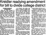 Kreidler reading amendment for bill to divide college district