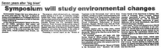 Symposium will study environmental changes
