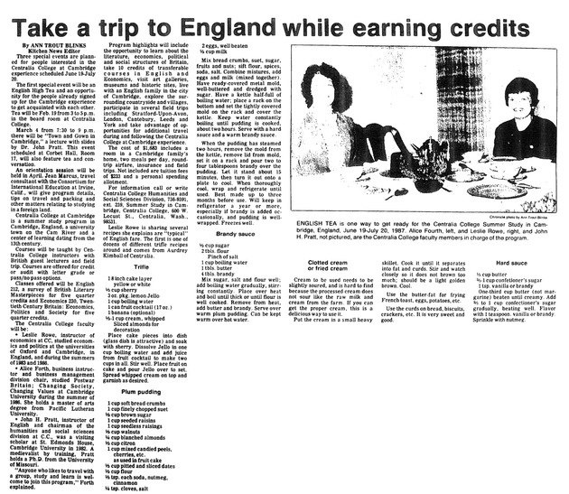 Take a trip to England while earning credits