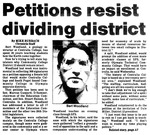 Petitions resist dividing district
