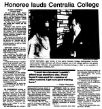 Honoree lauds Centralia College