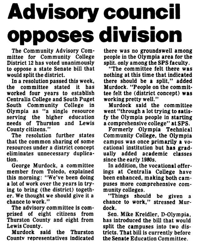Advisory council opposes division