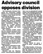 Advisory council opposes division