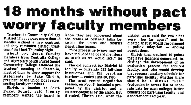 18 months without pact worry faculty members