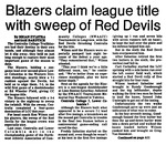 Blazers claim league title with sweep of Red Devils