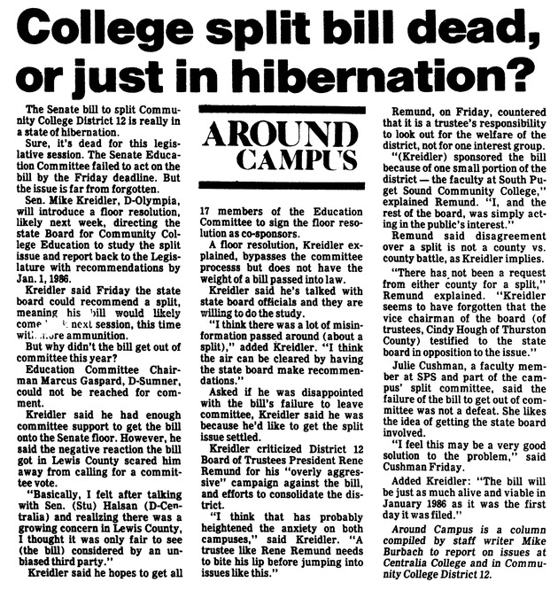 College split bill dead, or just in hibernation?