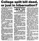 College split bill dead, or just in hibernation?
