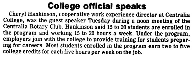 College official speaks