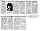 'Older' student has enjoyed experience at college