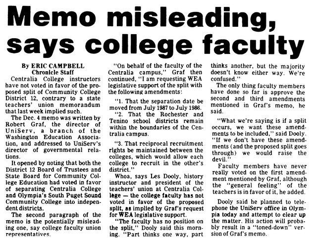 Memo misleading, says college faculty