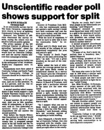 Unscientific reader poll shows support for split