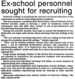 Ex-school personnel sought for recruiting