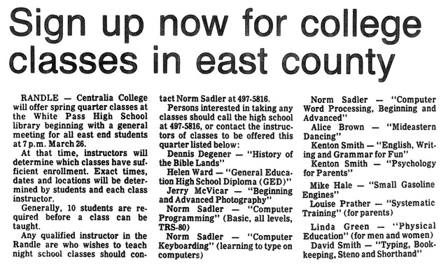 Sign up now for college classes in east county
