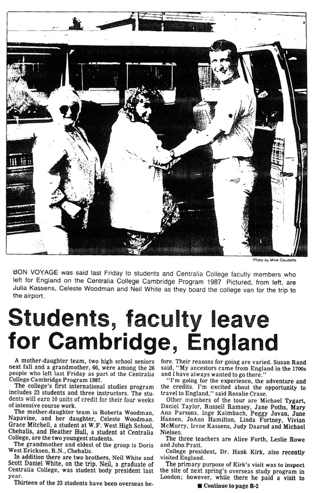 Students, faculty leave for Cambridge, England