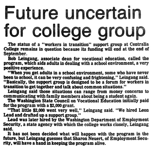 Future uncertain for college group