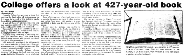 College offers a look at 427-year-old book