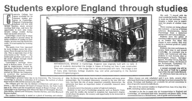 Students explore England through studies