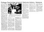 College Cambridge program features botany, literature