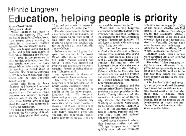 Education, helping people is priority